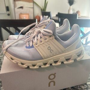 On Women's Athletic Shoes - Light Blue and Cream